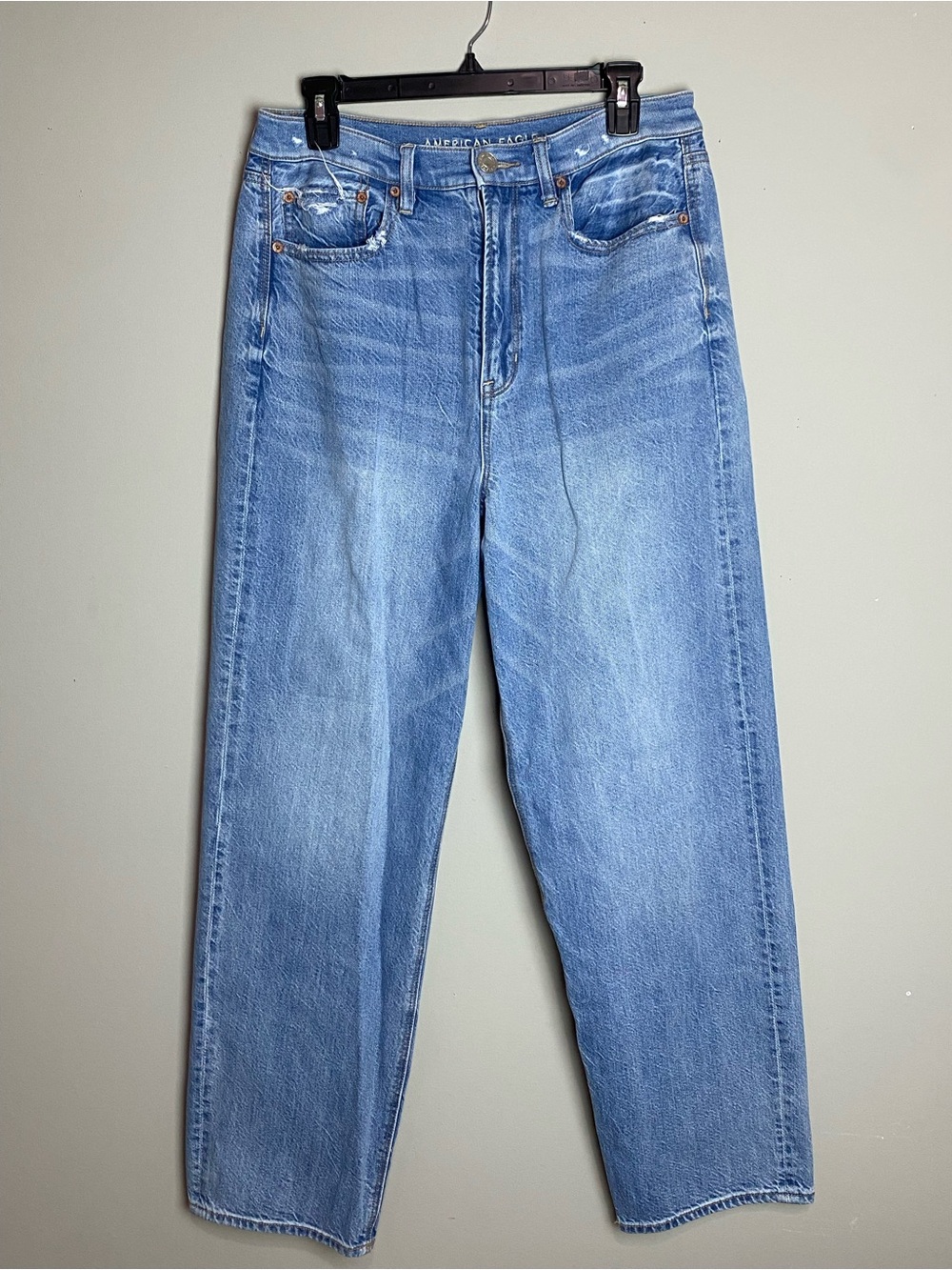 American Eagle Outfitters Straight-Leg Light Blue Jeans